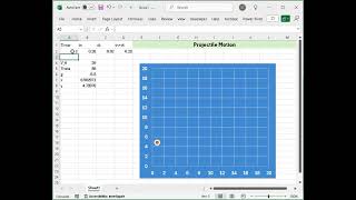 Projectile motion simulation in Excel