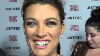 JUSTIFIED Premiere: Natalie Zea \u0026 Nick Searcy