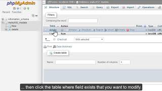 Modifying fields into database tables with phpMyAdmin - HOSTIMUL