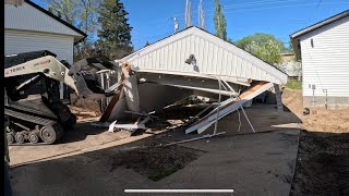 I was shocked what I found doing this garage demolition with my track loader and mini excavator.