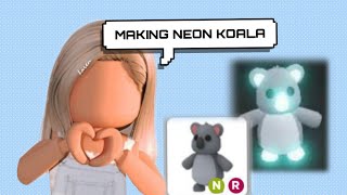 roblox adopt me neon koala