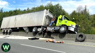 Tragic! Ultimate Near Miss Video Of Biggest Trucks Crashes Filmed Seconds Before Disaster!