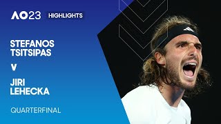 Stefanos Tsitsipas v Jiri Lehecka Highlights | Australian Open 2023 Quarterfinal
