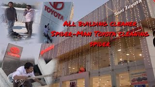 climbing A Skycraper with Spider-Man Wall Climbing Suit!-No Way Home clean building Toyota Himachal!