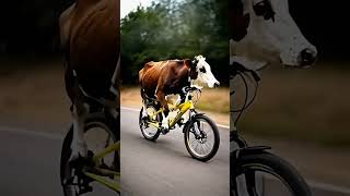 Unbelievable! Watch This Cow Ride a Bicycle Like a Pro