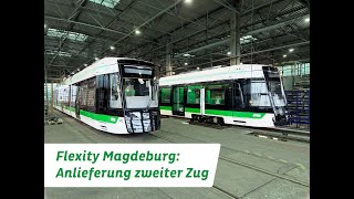 Flexity Magdeburg: Anlieferung zweiter Zug