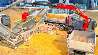 AMAZIMG RC TRUCK ACTION / SCALEART PALFINGER RC CRANE / RC DIGGER LIEBHERR / RC SCREENING PLANT