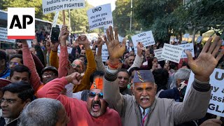 Hundreds protest in New Delhi against reported attacks on Hindus in Bangladesh