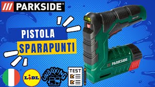 PISTOLA SPARAPUNTI RICARICABILE Parkside PAT 4 D5 ITALIA ITALIANO LIDL