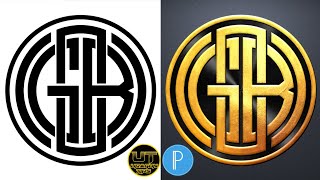 3 Letters Circle Monogram Logo Design Tutorial in PixelLab || Uragon Tips