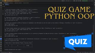 Python Quiz Game Using OOP and API