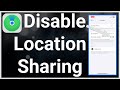 How To Turn Off Location Sharing On iPhone