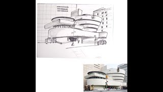 Draw the Guggenheim museum step by step tutorial