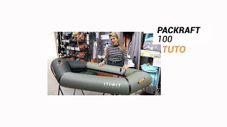 INFLATABLE 1-PERSON PACKRAFT KAYAK ITIWIT PR100 / PACKRAFT 100 KAYAK GONFLABLE TPU RIVIERE 1 PLACE