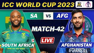 SOUTH AFRICA vs AFGAHISTAN ICC WORLD CUP 2023 MATCH 42 LIVE SCORES | AFG vs SA LIVE | AFG BAT