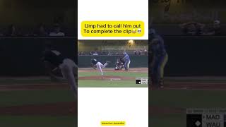 Ump had to call him out to complete the clip😂💀 #baseball #clips #clip #sports #out #sport #funny