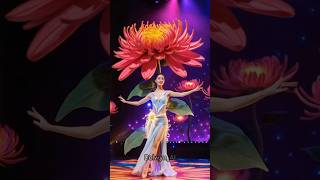 The woman and the flower are dancing. #amazing #dance #ai #gottalent