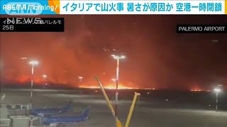 イタリア南部のシチリア島で山火事　空港が一時閉鎖(2023年7月26日)