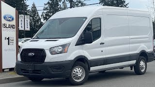 2022 Ford Transit T-250 Cargo Van + Cargo Floor Protection Pkg Review | Island Ford