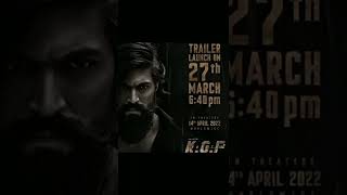 KGF Chapter 2 Trailer on March 27 | Rocking Star Yash | Sanjay Dutt | Prashanth Neel #kgfchapter2