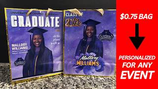 Dollar Tree Gift Bags Makeover with Stickers, DIY Custom Gift Bag, Diy Personalized Bag