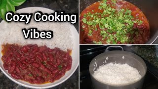 Cozy Cooking👩‍🍳Kidney Beans and Boiled Rice - Rajma Chawal✨️Lobia chawal✨️Easy Recipe✨️ Asmr Cooking