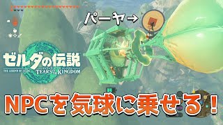 【ティアキン】ゼルダの伝説 ティアーズ オブ ザ キングダム NPCを気球に乗せるやり方解説【TotK】