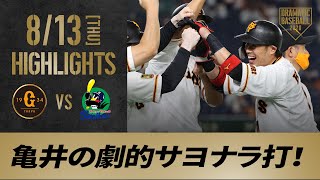 【ハイライト】8/13 代打・亀井が決勝打！巨人今シーズン初のサヨナラ勝利！【巨人対ヤクルト】