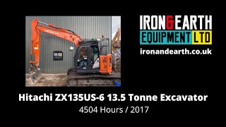 2017 Hitachi ZX135US-6 13.5 Tonne Excavator