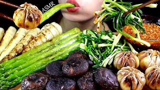 ASMR (BAWANG PUTIH, BAWANG, REBUNG, JAMUR GORENG) Fried Veggie With Spicy Sauce.