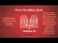 exodus 25 to 27 u0026 matthew 20 26.1.2024