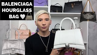 BALENCIAGA HOURGLASS BAG (MEDIUM) REVIEW/ALL STYLES.