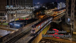 (HD) Brand New Transport for Wales Class 398 Tram-Train on test at Cardiff Queen Street 08/02/2025