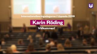 Internationaliseringsdagarna 2018 : Karin Röding välkomnar