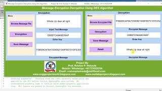 Matlab Code for Message Encryption Using DES Algorithm Encryption Decryption Using DES