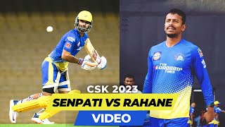 CSK 2023 - Long Sixes Competition Between Subhranshu Senapati vs Ajinkya Rahane