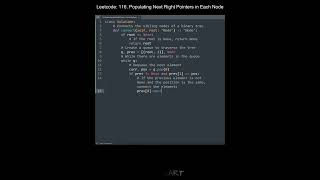 Leetcode 116. Populating Next Right Pointers in Each Node in Python | Python Leetcode | Tutorial