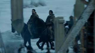 John snow riding the dragon with khaleesi game of thrones Season 8 episode 1.