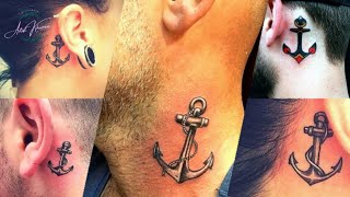 Anchor tattoo for men // Neck tattoo // anchor tattoo design