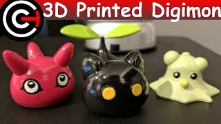 3D Printed Digimon! Botamon, Punimon, Pabumon, Nyokimon