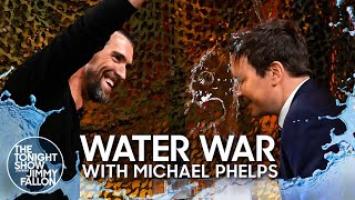 Water War with Michael Phelps | The Tonight Show Starring Jimmy Fallon