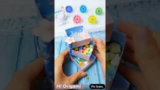 Three-layer rotating storage box 4 pieces of origami to make a high-level and beautiful rotating