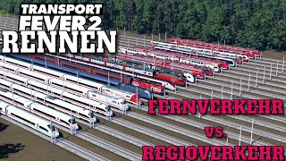 Transport Fever 2 XXL Rennen 🚆 Fernverkehr vs. Regionalverkehr mit 20 Zügen 🚆