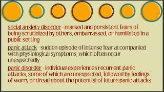 General Psychology Chapter 15: Psychological Disorders