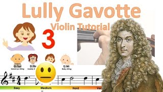 Gavotte by J.B.Lully | Suzuki Violin book 2 | sheet music and easy violin tutorial