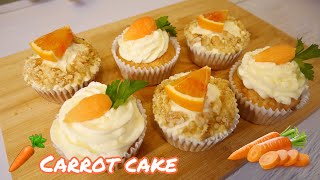 เค้กแครอท คัพเค้กแครอท ครีมชีสฟรอสติ้ง | Carrot cake | Carrot Cupcake with Creamcheese Frosting