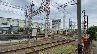 南海加太線7100系めでたい電車なな普通車和歌山市行き　　和歌山市〜紀ノ川にて