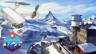 Mountains of SWITZERLAND Cinematic DRONE Footage | Winter Wonderland