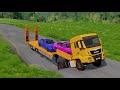 cars vs upside down speed bumps challenge in beamng drive