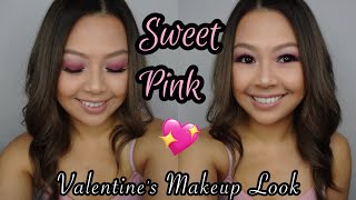 SWEET PINK VALENTINE'S MAKEUP LOOK | JUST LISA